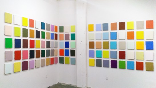 Installation view of Leah Rosenberg: Color and Scale at Black & White Projects (2016)