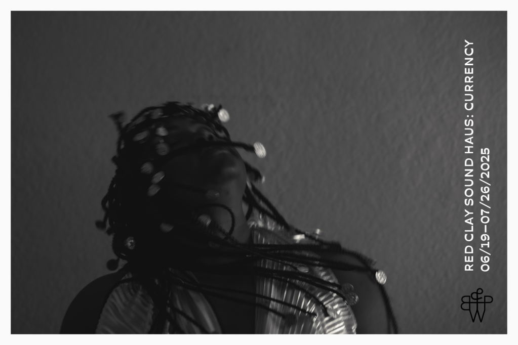image of a Black woman in motion with braids and coins